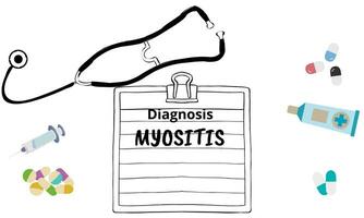 myositis vector illustratie voor medisch icoon