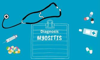 myositis vector illustratie voor medisch icoon