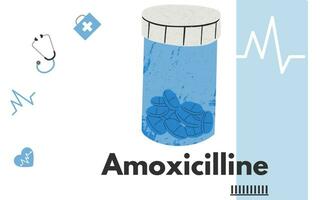 amoxicilline algemeen drug naam. het is een antibiotica gebruikt naar traktatie midden- oor infectie, streptokokken keel, longontsteking, huid infecties, en urine- kanaal infecties vector