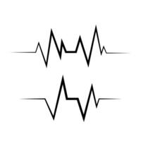 vector zes ecg hartslag lijnen