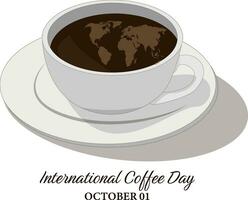 achtergrond Internationale koffie dag, ontwerp sjabloon voor banier, poster, website, uitnodiging kaart of andere vector