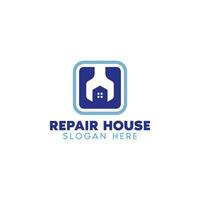 huis vernieuwing, reparatie en gebouw logo vector ontwerp