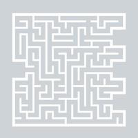 abstracte vierkante doolhof. spel voor kinderen. puzzel voor kinderen. de juiste weg vinden. labyrint raadsel. platte vectorillustratie geïsoleerd op een achtergrond in kleur. vector