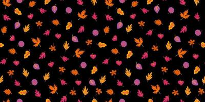 halloween achtergrond. naadloos patroon met herfst bladeren. vector ontwerp