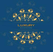 creatief luxe mandala ontwerp achtergrond in goud kleur. vector