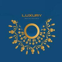 creatief luxe mandala ontwerp achtergrond in goud kleur. vector