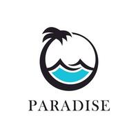 paradijs logo ontwerp illustratie vector