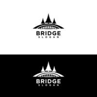 brug bouw logo ontwerp illustratie vector