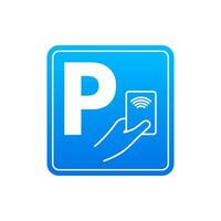 parkeren toegang kaart. parkeren kaartjes. betalen station icoon, label. vector voorraad illustratie
