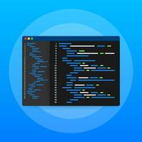 digitaal Java code tekst. computer software codering vector concept. programmering codering script Java, digitaal programma code Aan scherm illustratie. vector voorraad illustratie.