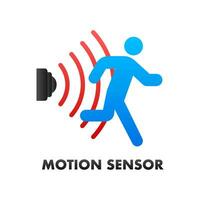 beweging sensor icoon. tintje signaal. beweging sensor golven. vector voorraad illustratie.