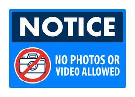 merk op Nee foto's of video toegestaan teken. foto camera verboden. vector