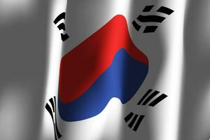 realistisch achtergrond abstract illustratie van de zuiden Korea vlag golvend de vlag vector