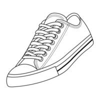 schoenen of sneaker met schets stijl vector ontwerp element eps bestanden