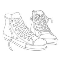 schoenen of sneaker met schets stijl vector ontwerp element eps bestanden