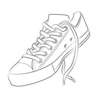 schoenen of sneaker met schets stijl vector ontwerp element eps bestanden