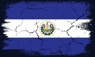 vrij vector vlak ontwerp grunge el Salvador vlag achtergrond