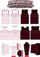 rood diagonaal strepen Jersey ontwerp sportkleding lay-out sjabloon vector