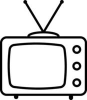 TV icoon, televisie symbool, wijnoogst TV antennes voorraad illustratie vector