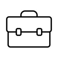 aktentas icoon. bedrijf zak icoon. koffer, portefeuille symbool, lineair stijl pictogram geïsoleerd Aan wit. vector