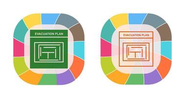 evacuatie plan vector icoon