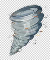 Een cycloon op transparante achtergrond vector