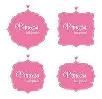 prinses kroon frame vectorillustratie vector