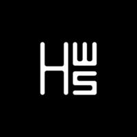 hws brief logo vector ontwerp, hws gemakkelijk en modern logo. hws luxueus alfabet ontwerp