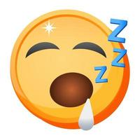 snooze emoticon ontwerp vector