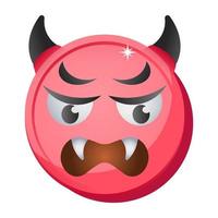 duivel emoji expressie vector