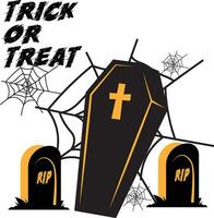 truc of traktatie verschrikking halloween vector