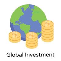 wereld en wereldwijde investeringen vector