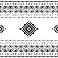naadloos meetkundig backdrop met aztec en Navajo tribal motief. etnisch hedendaags patroon ontwerp voor textiel en borduurwerk. zwart en wit kleur. vector