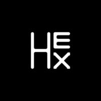 hex brief logo vector ontwerp, hex gemakkelijk en modern logo. hex luxueus alfabet ontwerp