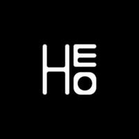 heo brief logo vector ontwerp, heo gemakkelijk en modern logo. heo luxueus alfabet ontwerp