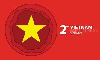 vietnam onafhankelijkheidsdag cirkel papercut vector