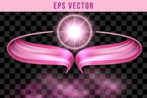 set 3D-vorm paarse vormen roze glans eps vector