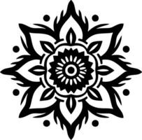 mandala, zwart en wit vector illustratie