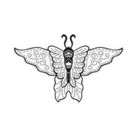 Javaans batik vlinder icoon vector beeld illustratie
