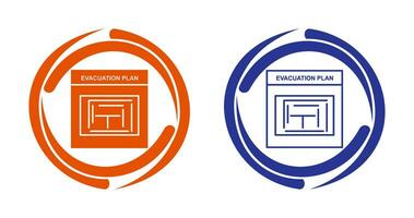 evacuatie plan vector icoon