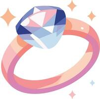 hand- getrokken verloving ringen voor bruiloften in vlak stijl vector