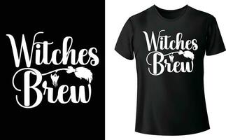 heksen brouwen halloween t-shirt ontwerp vector