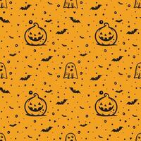 halloween naadloos patroon. vector achtergrond.