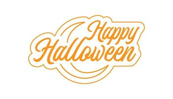 gelukkig halloween, koel modern belettering ontwerp. uitnodiging voor halloween partij of evenement. vector