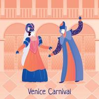 Venetië carnaval vlakke illustratie vectorillustratie vector