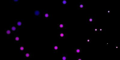 donkerpaars, roze vectorpatroon met coronaviruselementen. vector