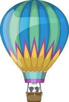 hete luchtballon in cartoon-stijl geïsoleerd vector