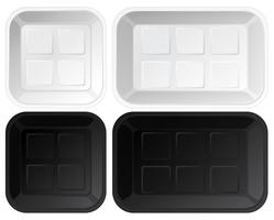 Set lege plastic trays vector