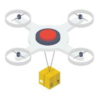 drone kartonnen bezorging drone vector