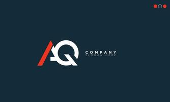 aq alfabet letters initialen monogram logo qa, a en q vector